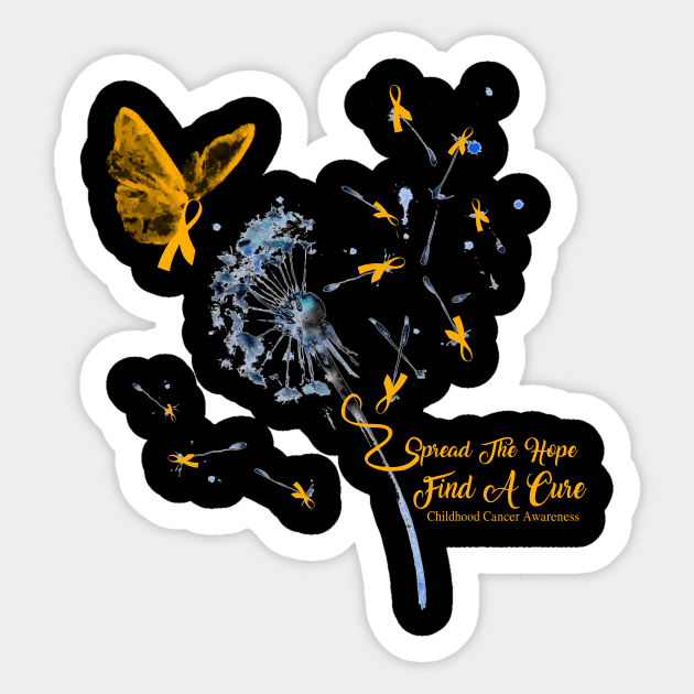 Spread The Hope Childhood Cancer Awareness Sticker by Bensonn